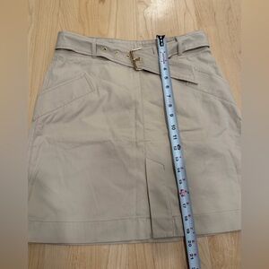 Ann Taylor Tan High-Waist Skirt